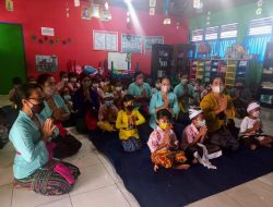 Pesraman Taman Dharma Kerthi sosialisasi Hidup Sehat di TK Pradnyandari 3