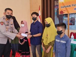 Satgas Covid 19 dan pertamina Beri Santunan Kepada Yatim Piatu, Serta masyarakat Cilegon