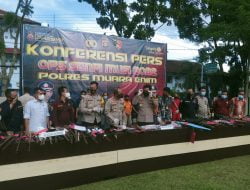 Giat Konferensi Pers Operasi Senpi Musi 2022 Polres Muara Enim