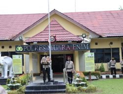 Upacara Serah Terima Jabatan Kapolsek Gunung Megang , Kapolsek Rambang Dangku Dan Kapolsek Rambang Pada Polres Muara Enim