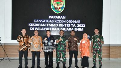 Dandim 0404/Muara Enim Paparkan Rencana TMMD Ke -113 TA. 2022