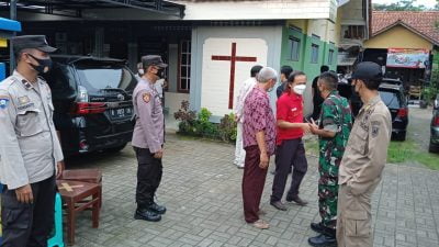 Pengamanan Tempat Ibadah Bersama 3 PILAR Dalam  Rangka  Ibadah  PASKAH WAFAT ISA AL MASIH DI Gereja Wilayah Kecamatan Sampang