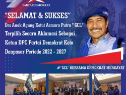 Terpilih Secara Aklamasi Gus Cilik : Pimpin DPC Demokrat Kota Denpasar