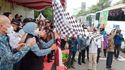 Mudik Bareng Gratis Pemprov Jatim Khofifah : Selamat Idul Fitri 1443H, Selamat Kembali Semoga Sehat dan Banyak Rejeki