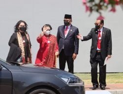 Bersama Wapres China Hingga Suami Wapres AS, Megawati Berkebaya Merah Hadiri Pelantikan Presiden Korsel