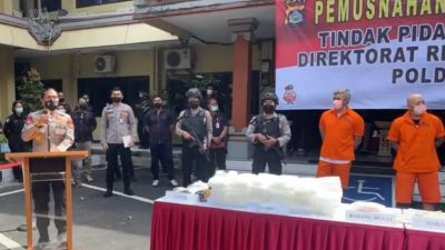 Sabu 35 Kg Turut Dimusnahkan di Polda Bali