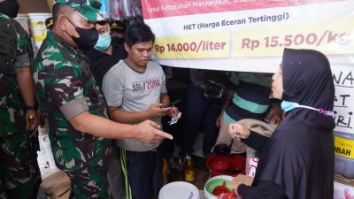 Pantau Harga Minyak Goreng, Kasad Dialog Langsung Dengan Pedagang Pasar Kramat Jati