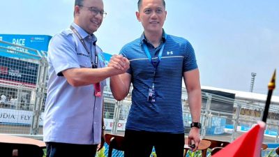 Nonton Formula E di Sirkuit Ancol, AHY Disambut Akrab Anies Baswedan