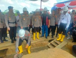 Giat Kapolda Sumsel Dalam Rangka Peletakan Batu Pertama Pembangunan Rumah Negara Di Batalyon D Pelopor Brimob PALI