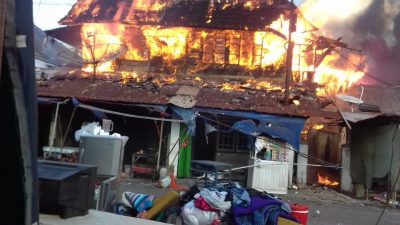 Kebakaran Pasar Lamo Tanjung Enim