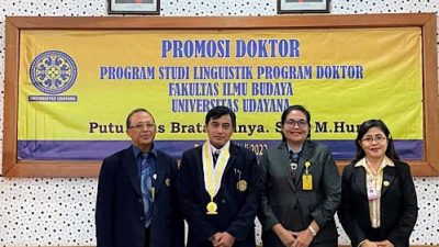 Promovendus Putu Agus Bratayadnya, Raih Gelar Doktor Linguistik di FIB Unud