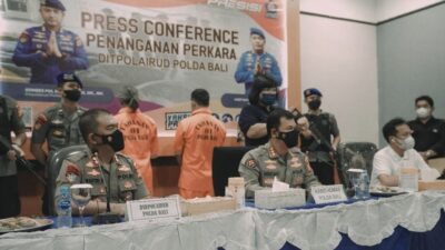 Dit Polairud Polda Bali Gelar Press Release Kasus Perlindungan Satwa Dilindungi