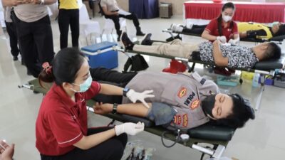 Dalam Hari Jadi Polwan Ke 74 Polwan Polres Tabanan Gelar Donor Darah