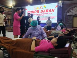 Polwan Polda Bali Gelar Donor Darah