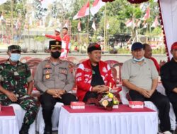 Bupati Bangli Lepas Lomba Gerak Jalan Tingkat SD Serangkaian HUT RI Ke 77