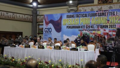 Wakapolri Bersama Kapolda Bali Laksanakan Tactical Floor Game (TFG) dalam Rangka Presidensi G-20