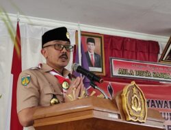 Wabup Diar Resmi Lantik Mabiran, Pengurus Kwaran, LPK dan Dewan Kehormatan Kwartir Ranting Se- Kwarcab Bangli