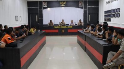 Kapolres Andi Supriadi Sambut Hangat Anjangsana Awak Media Kabupaten Muara Enim