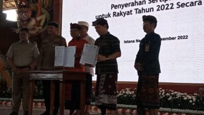 Jadi Pusat Kebudayaan Bali, Pemkab Klungkung Hibahkan Tanah Kepada Pemprov Bali