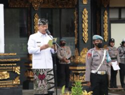 Bupati Klungkung Pimpin Apel Gelar Pasukan Operasi Lilin Agung 2022