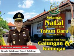 Kajari Buleleng Mengucapkan Selamat Natal dan Tahun Baru