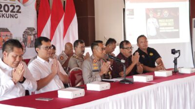 Kapolres Klungkung Pimpin Press Release Akhir Tahun 2022, Sampaikan Tentang Harkamtibmas