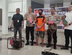 Satreskrim Polres Musi Banyuasin Ringkus Pelaku Pemilik Sumur Ilegal Yang Meledak