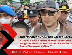 Koordinator FOKAL Kabupaten Muara Enim : Dugaan Upaya Pembodohan Publik Dan Pengabutan Fakta Atas Dinamika Pelantikan Ahmad Usmarwi Kaffah
