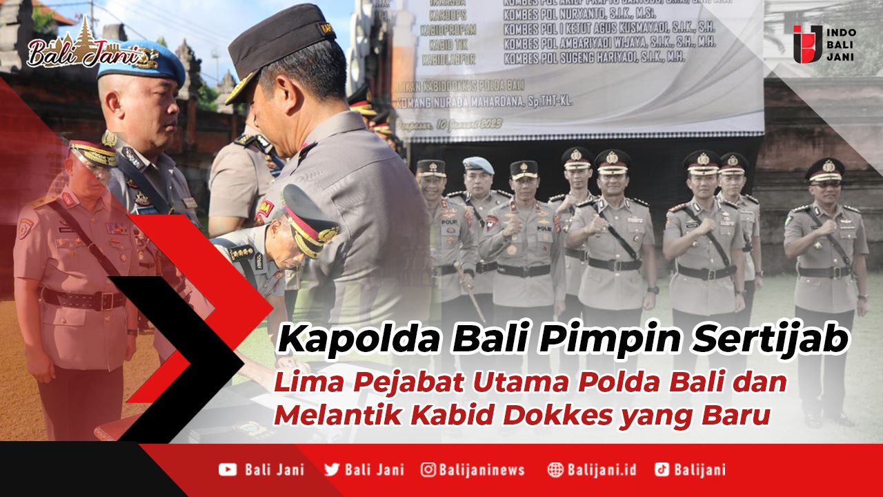 Kapolda Bali Pimpin Sertijab Lima Pejabat Utama Polda Bali Dan Melantik