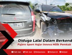 Diduga Lalai Dalam Berkendara , Pajero Sport Hajar Innova Milik Pemkab PALI