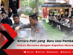 Bintara Polri yang Baru Usai Pembaretan Makan Bersama dengan Kapolres Muara Enim