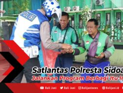 Satlantas Polresta Sidoarjo Jalankan Program Berbagi Itu Indah