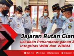 Jajaran Rutan Gianyar Lakukan Penandatanganan Zona Integritas WBK dan WBBM