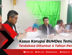 Kasus Korupsi BUMDes Temukus, Terdakwa Dituntut 4 Tahun Penjara