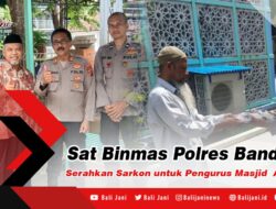 Sat Binmas Polres Bandara Serahkan Sarkon untuk Pengurus Masjid Al’Iklas