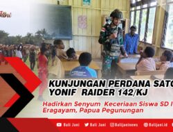 Kunjungan Perdana Satgas Yonif Raider 142/KJ Hadirkan Senyum Keceriaan Siswa SD Inpres Eragayam, Papua Pegunungan