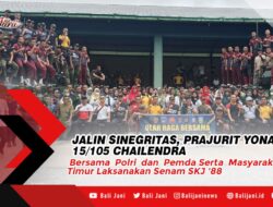 Jalin Sinegritas, Prajurit Yonarmed 15/105 Chailendra Bersama Polri dan Pemda Serta Masyarakat Oku Timur Laksanakan Senam SKJ ’88