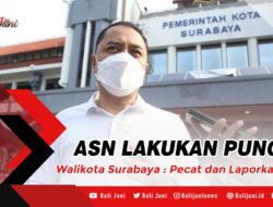 ASN Lakukan Pungli, Walikota Surabaya : Pecat dan Laporkan Polisi