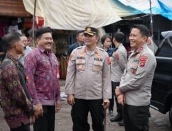 Pastikan Keamanan Kapolda Bali Didampingi Kapolres Tabanan Cek Pasar Baturiti Sehubungan Rencana Kunjungan Presiden RI