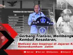 Gerbang Transisi, Membangkitkan Kembali Kesadaran, Motivasi dan Inspirasi di Jajaran Kanwil Kemenkumham Jatim