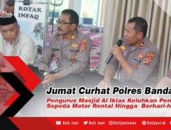 Jumat Curhat Polres Bandara, Pengurus Masjid Al Iklas Keluhkan Penitipan Sepeda Motor Rental Hingga Berhari-hari