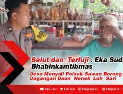Salut dan Terfuji: Eka Sudiasa Bhabin Desa Menyali Polsek Sawan Borong Habis Dagangan Daun Nenek Luh Sari
