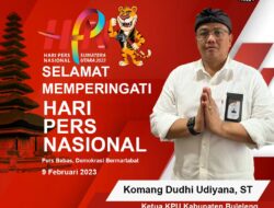 Komisioner KPU Buleleng Mengucapkan Selamat Hari Pers Nasional 2023