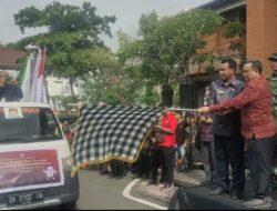 Pj Bupati Buleleng Gemakan Pesta Demokrasi Damai, Saat Lepas KA-SMHPS Pemilu 2024