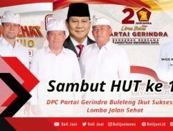 Sambut HUT ke 15, DPC Partai Gerindra Buleleng Ikut Sukseskan Lomba Jalan Sehat