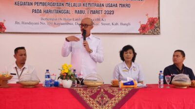 Wabup Diar Buka Sosialisasi Pemberdayaan Kemitraan Usaha Mikro Bagi Pelaku UKM Di Bangli