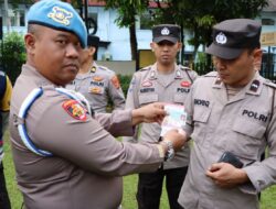 Pemeriksaan Sikap Tampang dan Kelengkapan Personil Polres Muara Enim