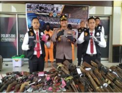 Polres OKI Amankan 105 Pucuk Senpira Dalam Operasi Senpi Musi 2023