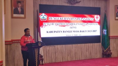 Bupati Sedana Arta Hadiri Pengukuhan dan Pelantikan Pengurus KONI Kabupaten Bangli