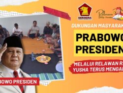 Dukungan masyarakat Prabowo Presiden Melalui Relawan Ray Yusha Terus Mengalir